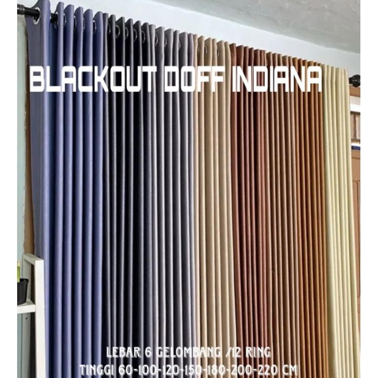 Gorden Jendela Pintu Kamar Biru Laut Minimalis Blackout Import Panjang Pendek Biru Muda Aesthetic