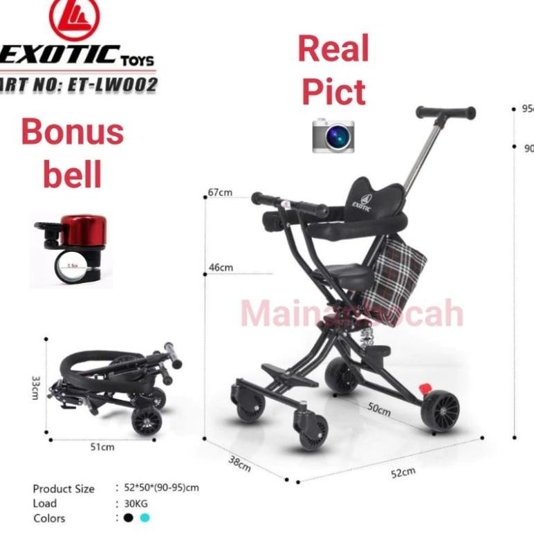 TERMURAH MAGIC STROLLER LIPAT EXOTIC LW 002 AST