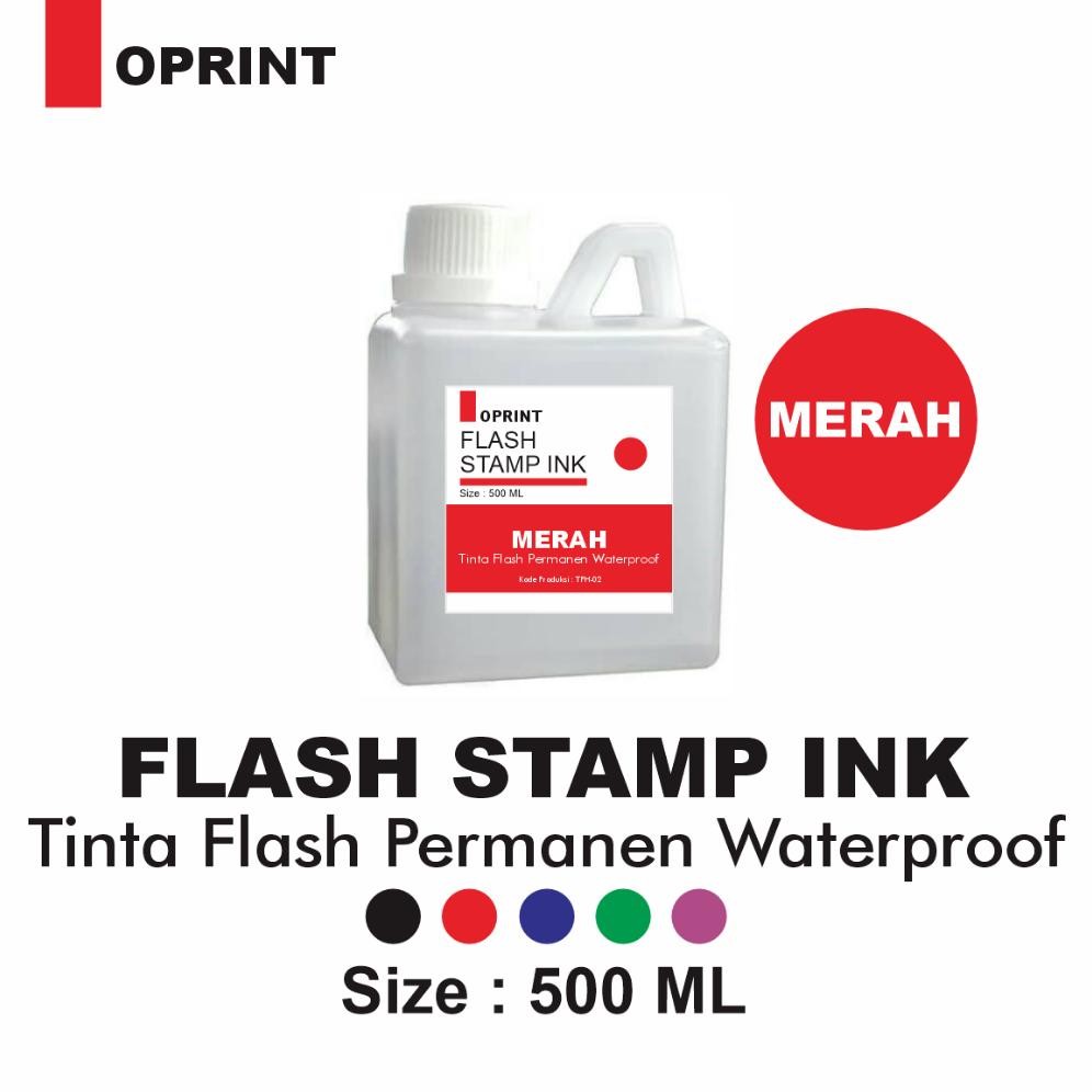 

Tinta Stempel Flash PLASTIK Permanen Waterproof 500 ml