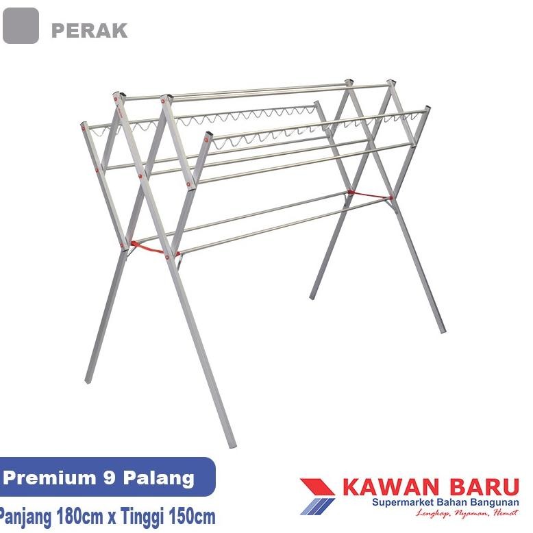 JEMURAN PROMO MENARIK KB Jemuran Pakaian Baju Aluminium + Gantungan Hanger Besar