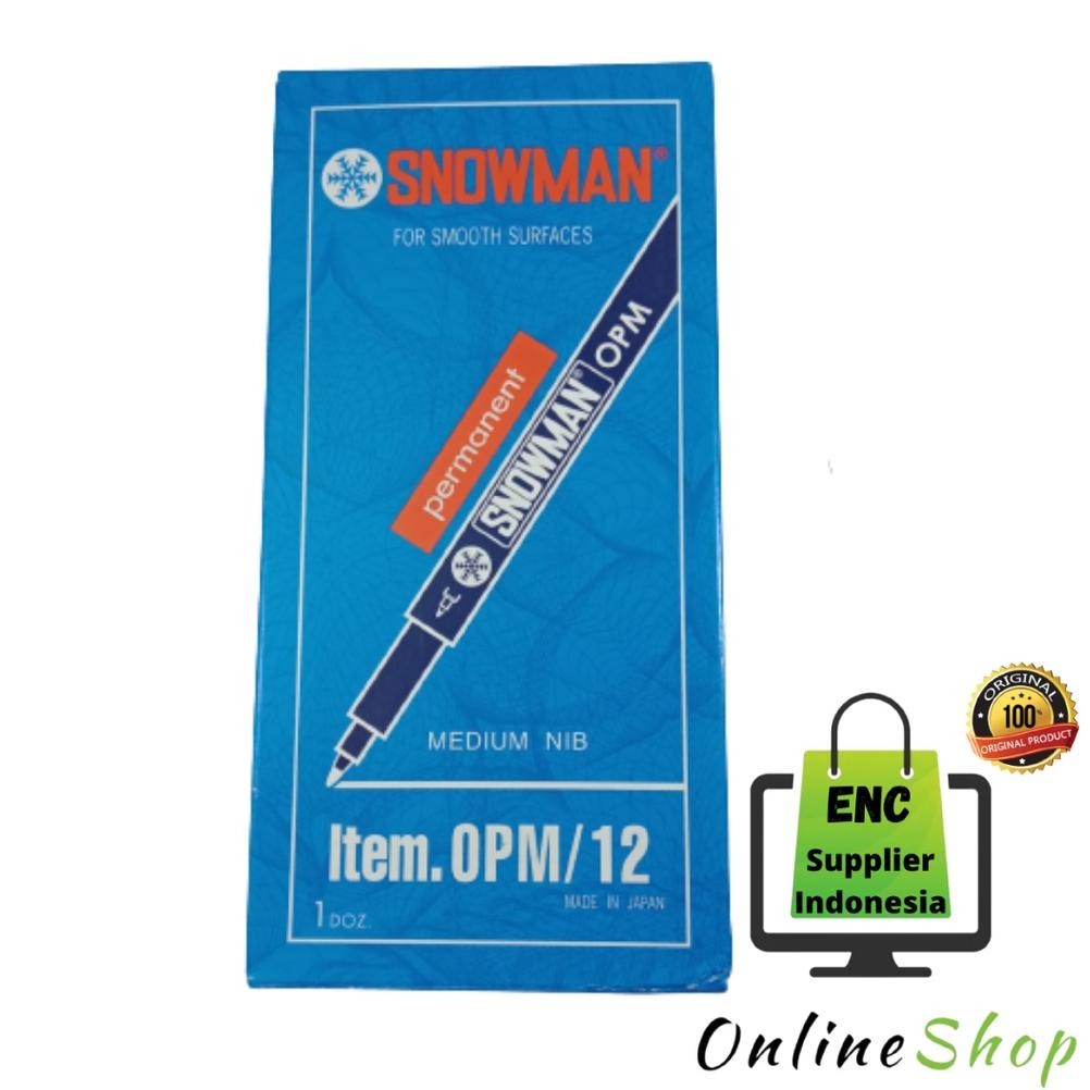 

SNOWMAN 6 buah pen OPM OPF snowman permanent OHP medium spidol permanen per 6 pcs - enc.sup