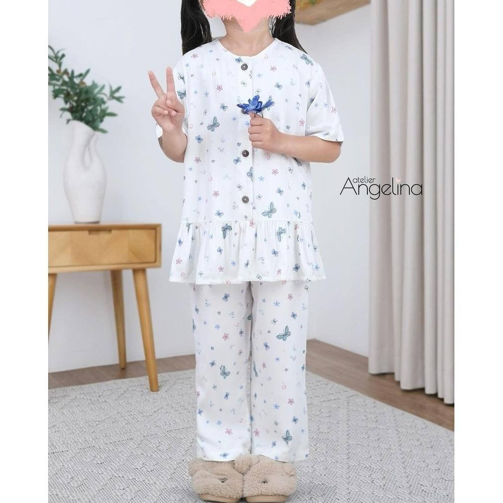 PIYAMA ANAK LITTLE LUNA - PARIS VISCOSE (4-6y, 6-8y) ATELIER ANGELINA AST