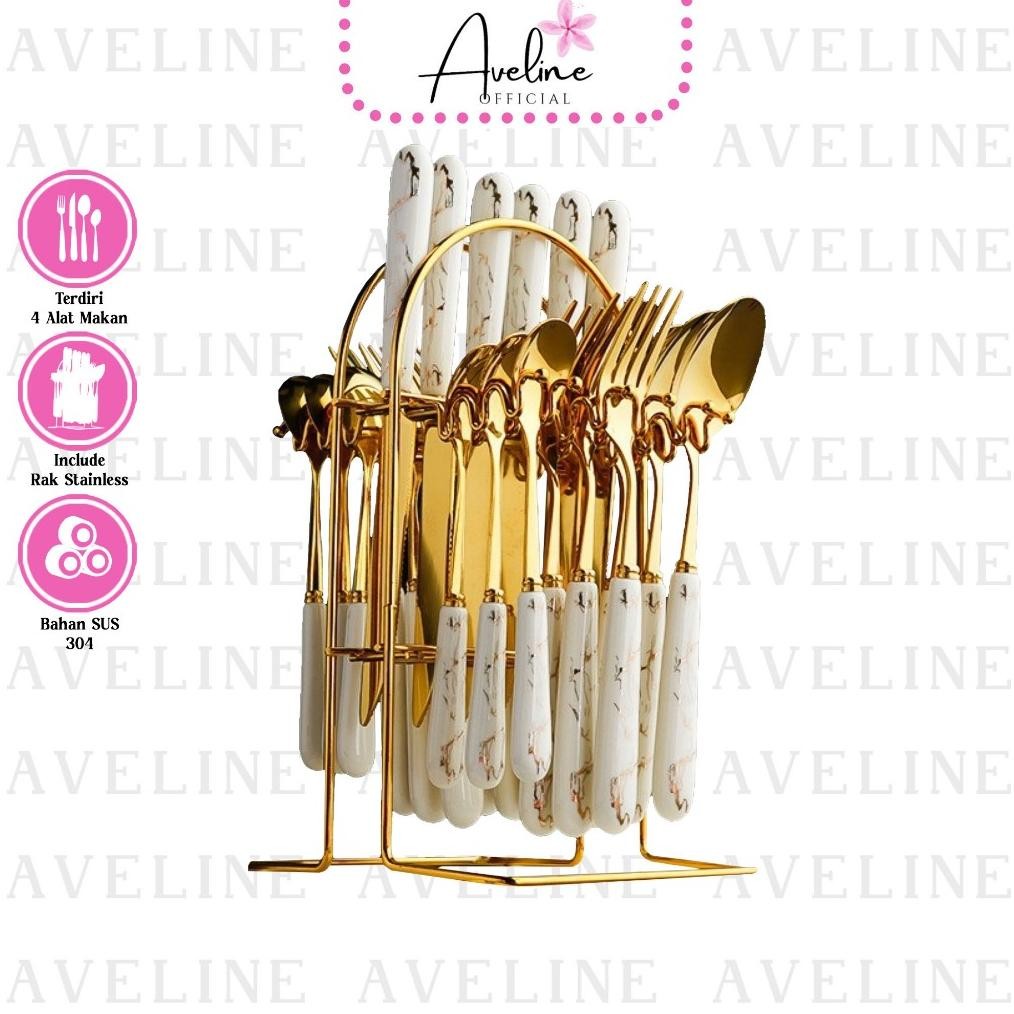 AveSendok Set Sultan Sendok Gold Cutlery Set Stainlees Set Sendok Set Marble Rak Sendok Set Sendok M
