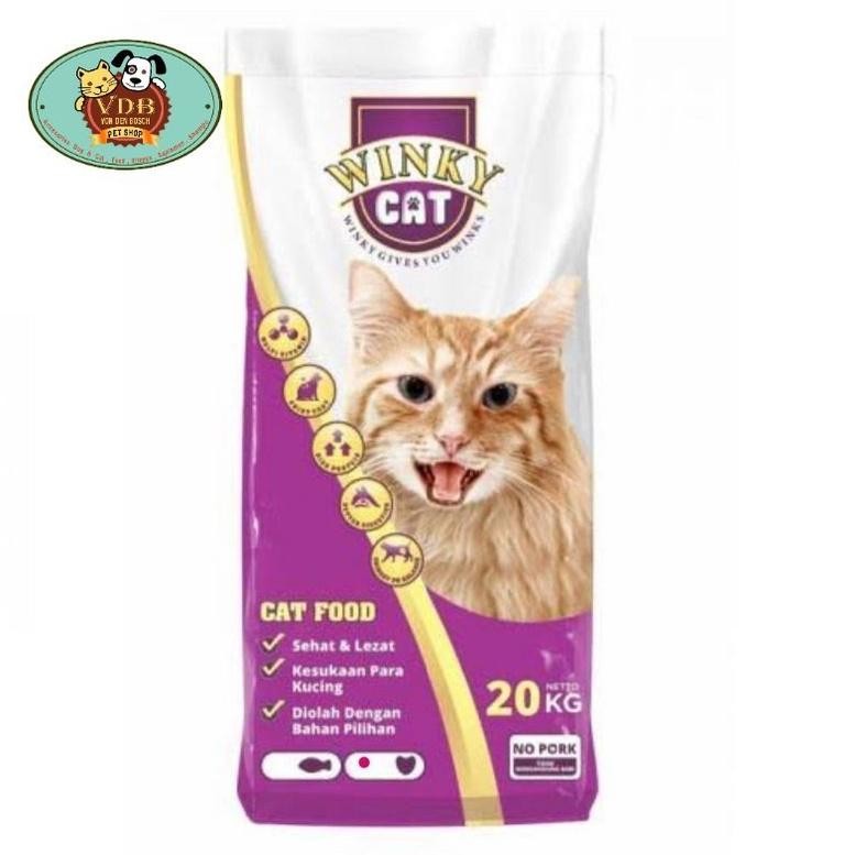 TERLARIS Winky Cat Food kibble hati 20 kg Siap kirim