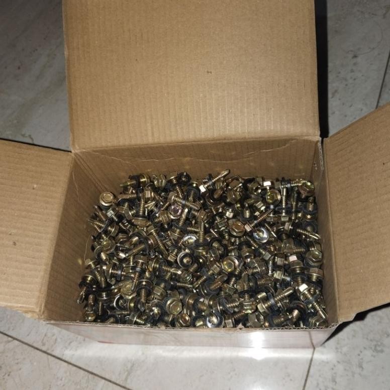 Baut Roofing Baja Ringan Kuning 1220 500 Pcs 1 Kotak Baut Roofing Baja Ringan