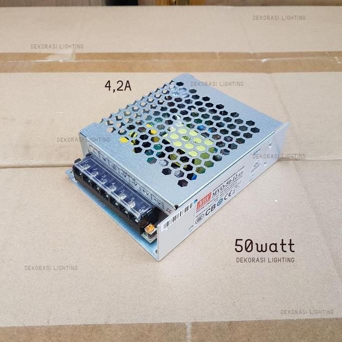 Adaptor led 12Volt 50Watt 100Watt 200Watt trafo power supply mean well