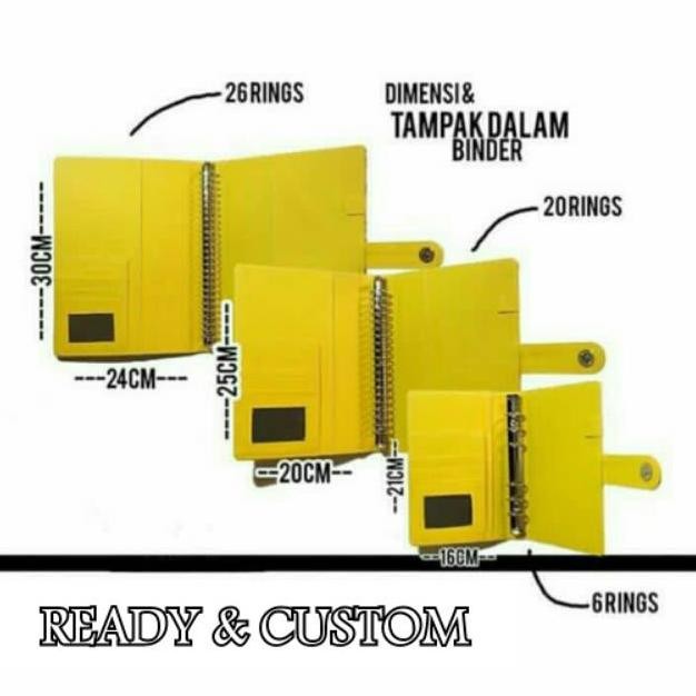 

Binder Glitter Asli A6 6ring A5 20ring B5 26ring