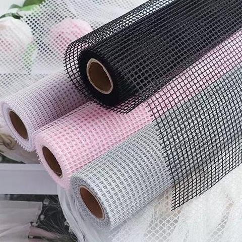 

[1 Roll] Kertas Jaring Buket Bunga Motif Kotak / Flower Wrapping Paper Mesh / Korean Mesh Polynet