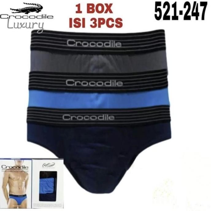 Crocodile Cd Brief Pria Katun 521-247 -3pcs