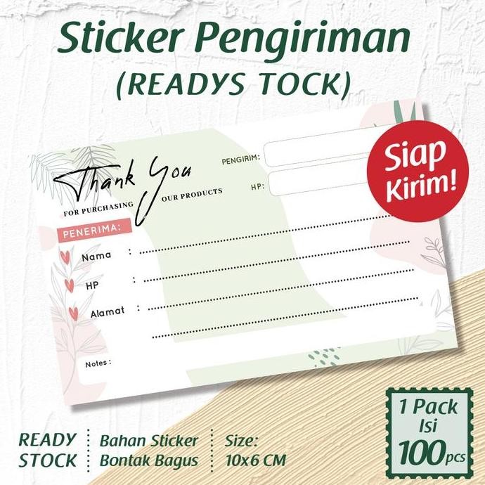 

HARGA DISKON Sticker Pengiriman isi 100/Sticker Alamat/ Sticker Kirim Olshop