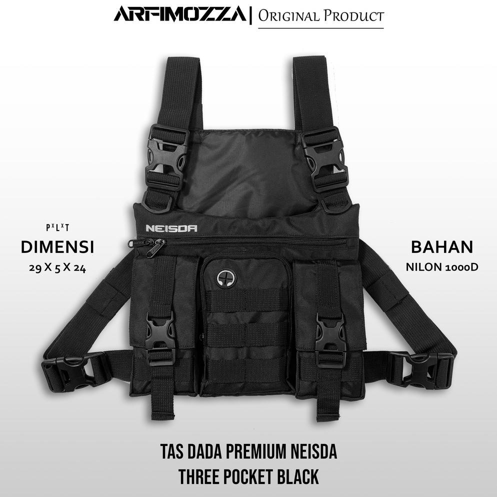 Special Tas Dada Pria Tactical Black Neisda Original / Tas Dada Tactical / Chest Rig Bag / Cahstbag 