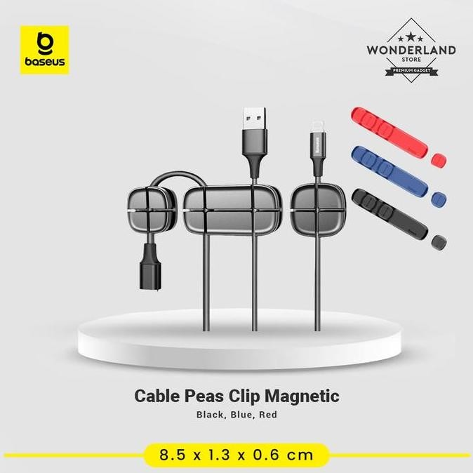 

JUAL Baseus Peas Cable Clip Holder Magnetic USB Organizer Kabel Charger