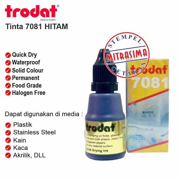 

BEBAS ONGKIR - Tinta untuk plastik, kaca, keramik Trodat 7081 warna Hitam