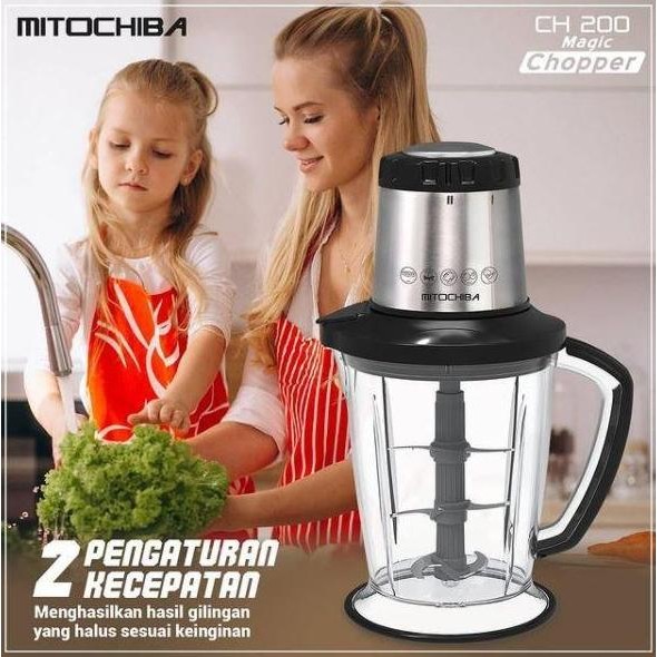 Tersedia chopper blender MITOCHIBA CH200 - 6 mata pisau - penghalus daging & es