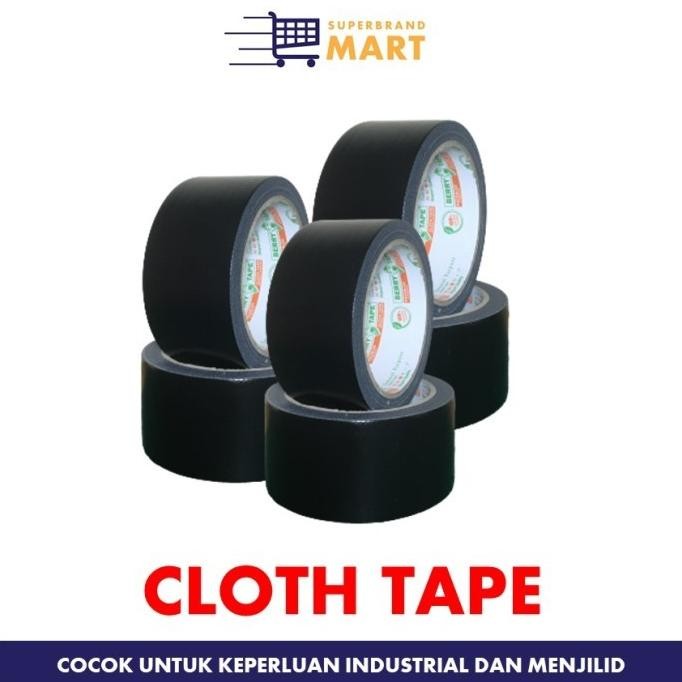 

MURAH Isolasi Lakban Hitam Isolatip Hitam Besar Super 48mm 2 Inch Cloth Tape