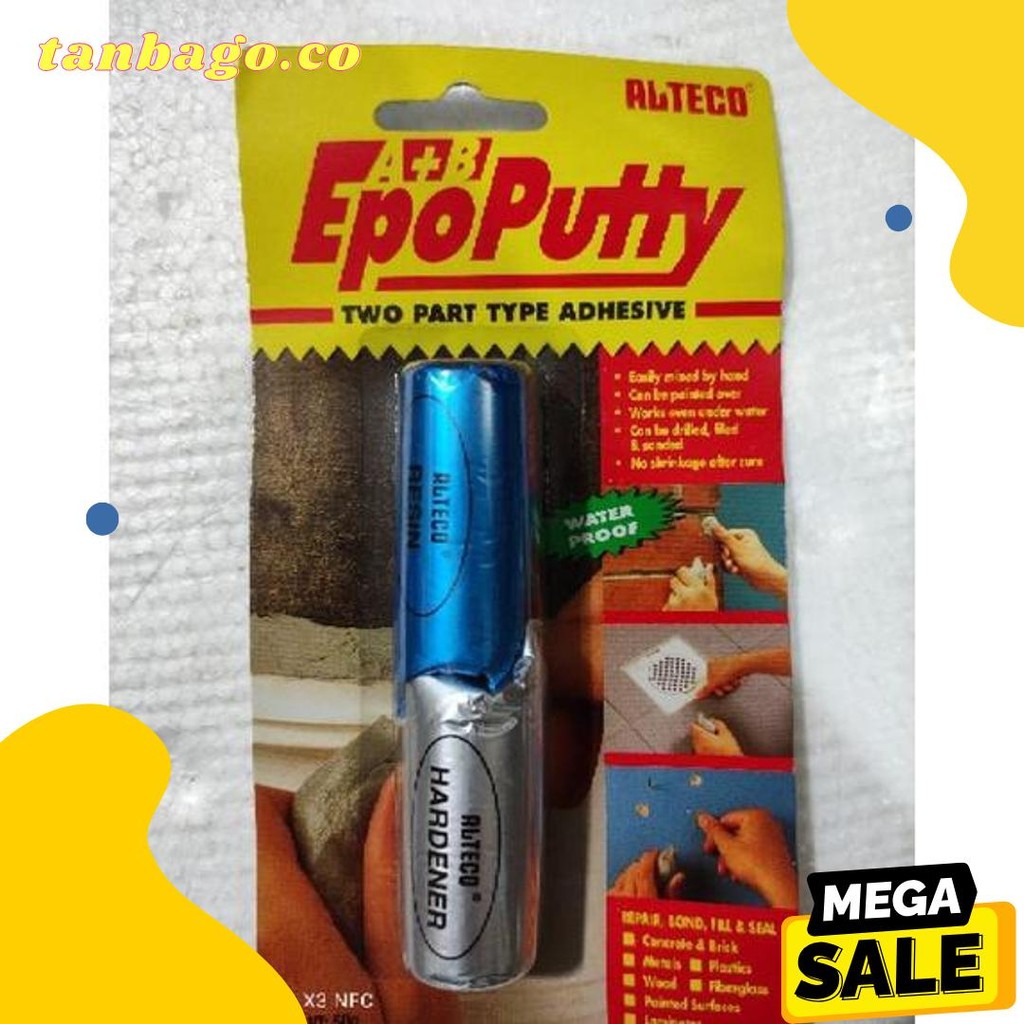 

Lem Epo Putty /Lem Alteco Lem Porting 50 Gram/ Lem Epoxy Diskon Setengah Harga