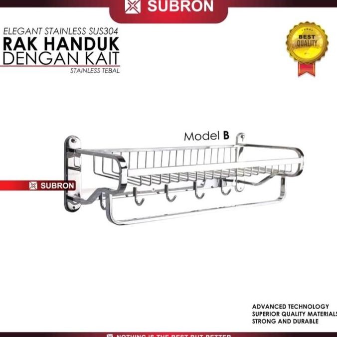 RAK HANDUK STAINLESS SUS 304 SUBRON / GANTUNGAN HANDUK STAINLESS 304