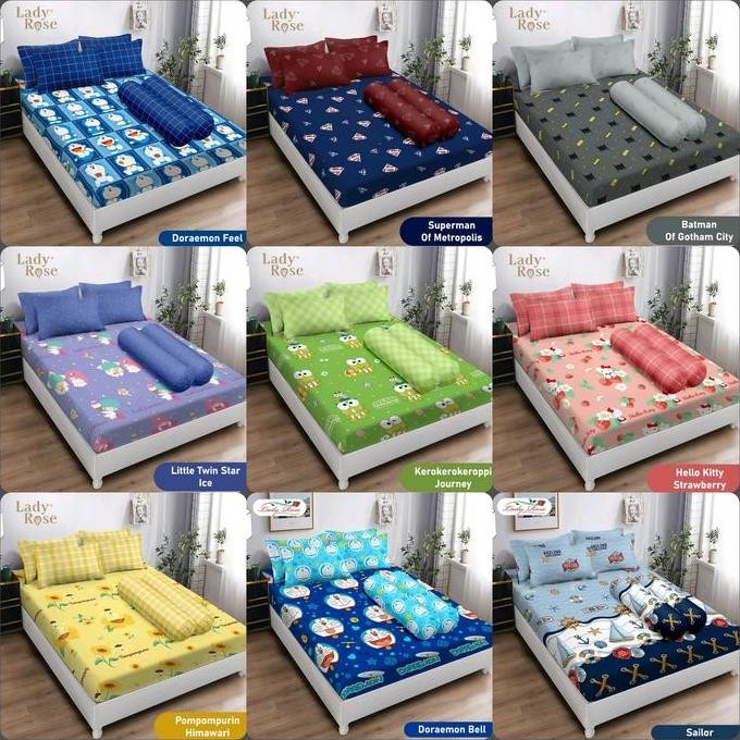 SPREI LADY ROSE KING 180X200 TERLARIS MOTIF ANAK KARAKTER KASUR NO 1