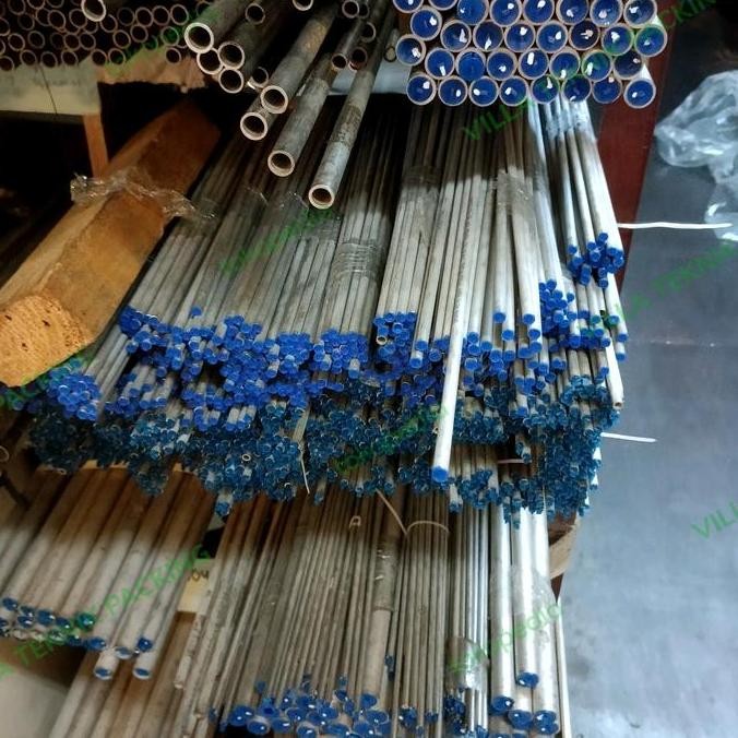 Grosir Pipa Tubing Stainless Ss316 Od 8Mm X Id 4Mm X Tebal 2Mm X 200Cm