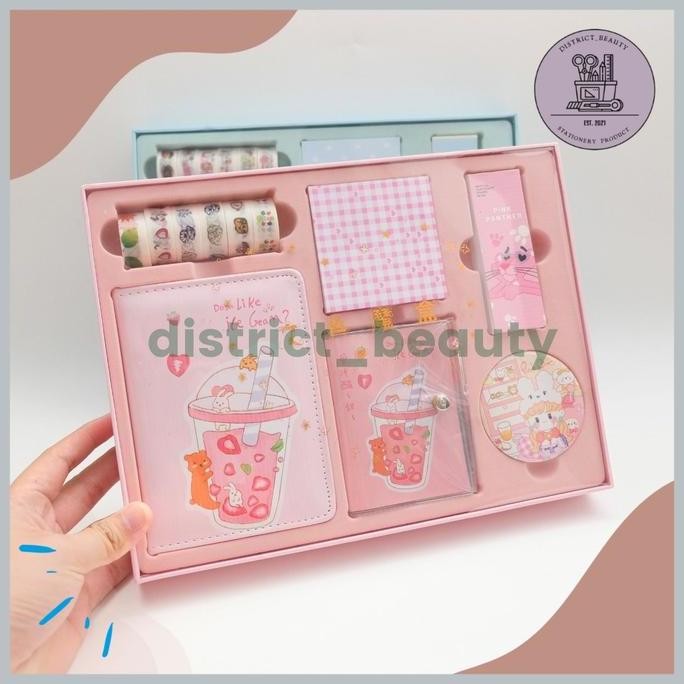 

READY PAKET JURNAL 7 IN 1 BOBA TEA BUKU JURNAL JOURNAL BOOK DIARY BOOK ANAK PEREMPUAN PAKET LENGKAP ALAT TULIS SEKOLAH NEW