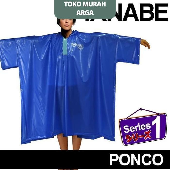 JAS HUJAN LENGAN JUBAH PANJANG PVC ANTI AIR TANABE S1 JAS HUJAN PONCHO PONCHO LENGAN JUBAH PANJANG P
