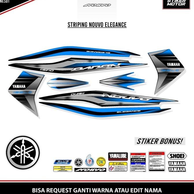 [Allthebest] STRIPING NOUVO ELEGANCE GRAFIS STICKER NOUVO LC NOUVO 135 NOUVO