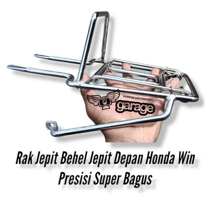 [Allthebest] Rak Jepit Depan Win Behel Jepit Depan Honda Win100 Super Presisi Crome