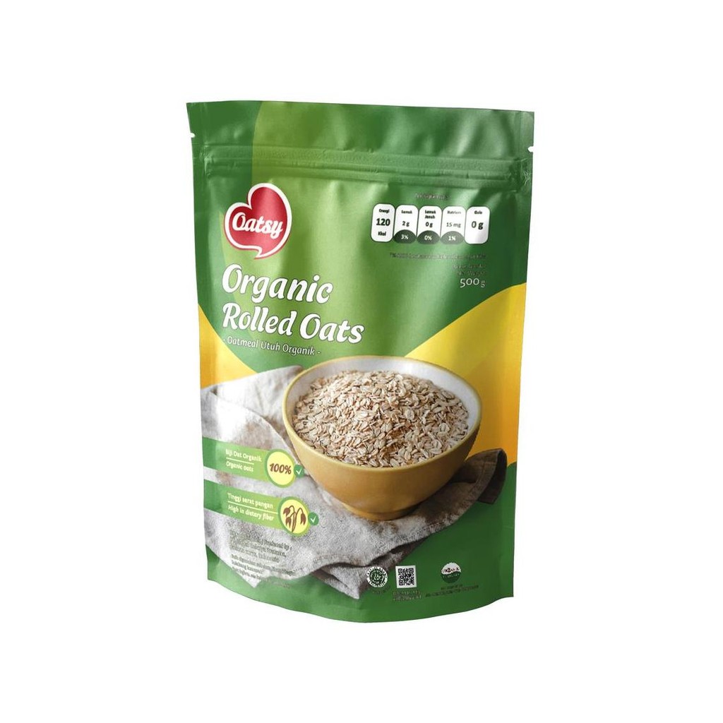 

Oatsy Organic Rolled Oats 500Gr Terbaru