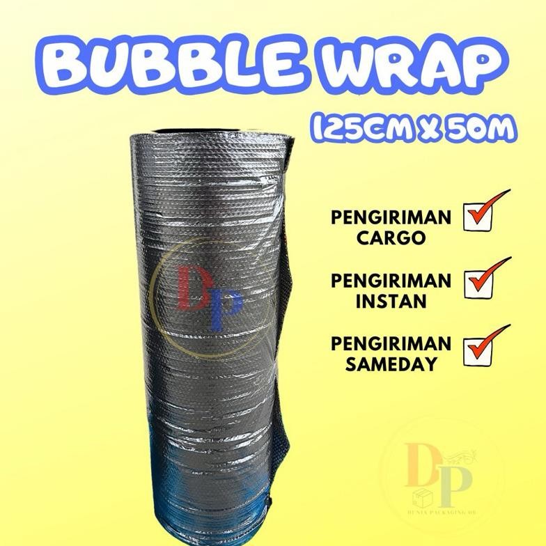 

Produk Baru!! Bubble Wrap Hitam 1 Roll 125cm x 50m Waterproof Tebal Premium 2.4kg Packing