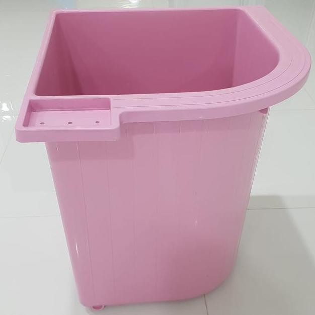 Bak Air Mandi Sudut Ovaltempat Sabunlubang Penutup Air120 L Pink