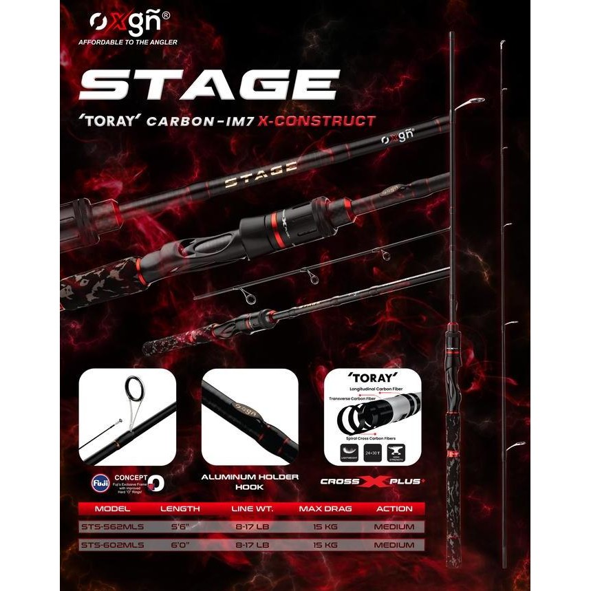 Tersedia JORAN PANCING SPINNING OXGN STAGE 562 & 602| 8 - 17 lb | 165 & 180 CM FUJI RING SOLID CARBO