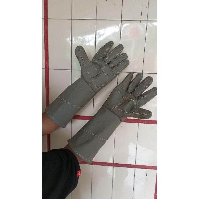 Sarung Tangan Kerja Kulit / Sarung Tangan Kebun Salak, Sawit, Buah Naga. Tahan Duri dan Panas, Panja