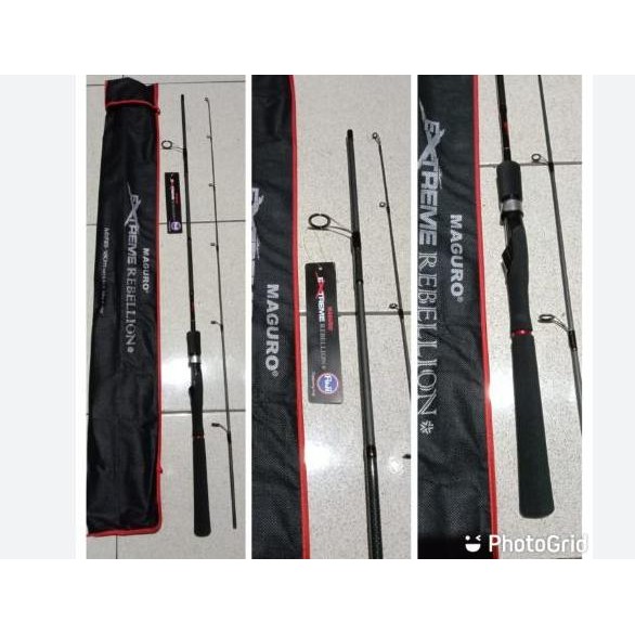 Tersedia Joran Pancing Maguro EXTREME REBELLION 150 -180 CM Ring fuji Carbon Solid