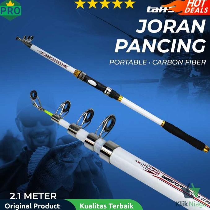 Tersedia Tongkat Joran Pancing Antena Portable Carbon Fiber - GHOTDA CF3000 Ori