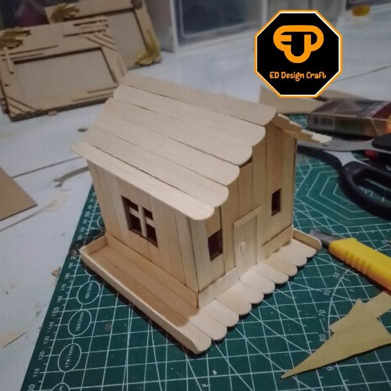 Paling dicari Prakarya Kerajinan dari stik Es krim/Rumah Stik Es krim