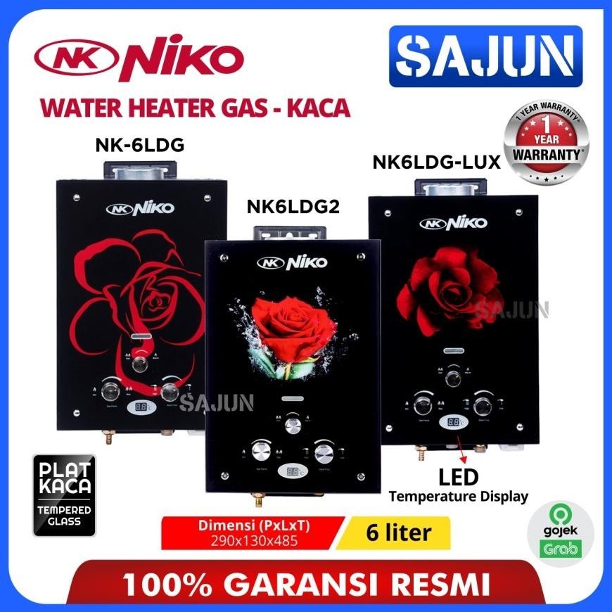 Niko Water Heater Gas NK-6LDG Lux Digital LED Display NK6LDG Lux(KACA)
