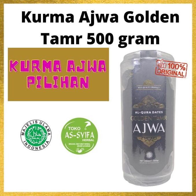 

Kurma Ajwa Golden Tamr 500 Gram | Kurma Ajwa Obat