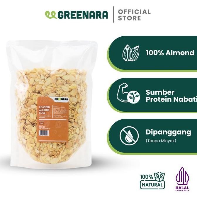 

Kacang Almond Iris Panggang 1 Kg / Roasted Almond Slice