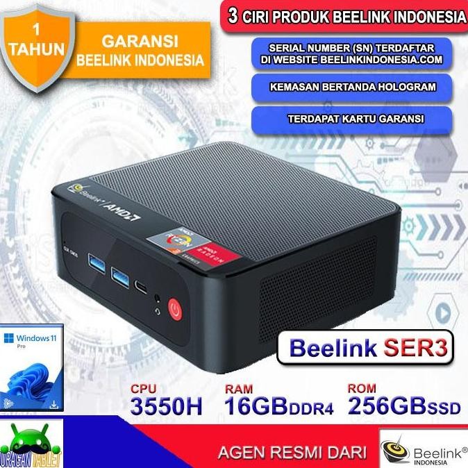Mini PC Beelink SER AMD Ryzen5 3550H 16/256GB SSD NVMe Windows 11 Pro