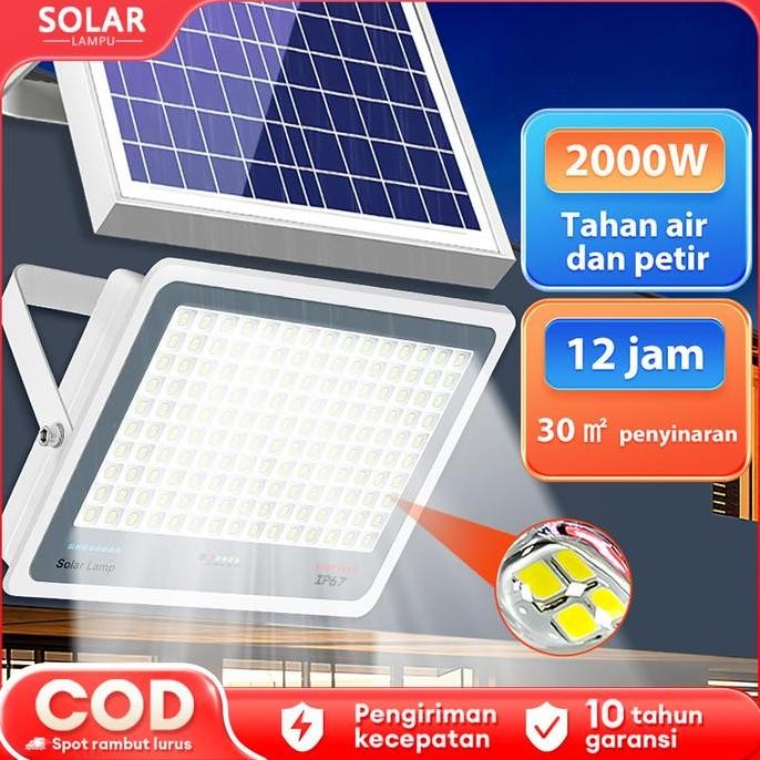 Tersedia solar lampu  2000W Lampu tenaga matahari  Lampu led surya Solar cell Lampu outdoor Super te