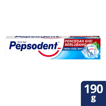 Pepsodent Pasta Gigi Pencegah Gigi Berlubang Fresh Cool Mint 190 gr