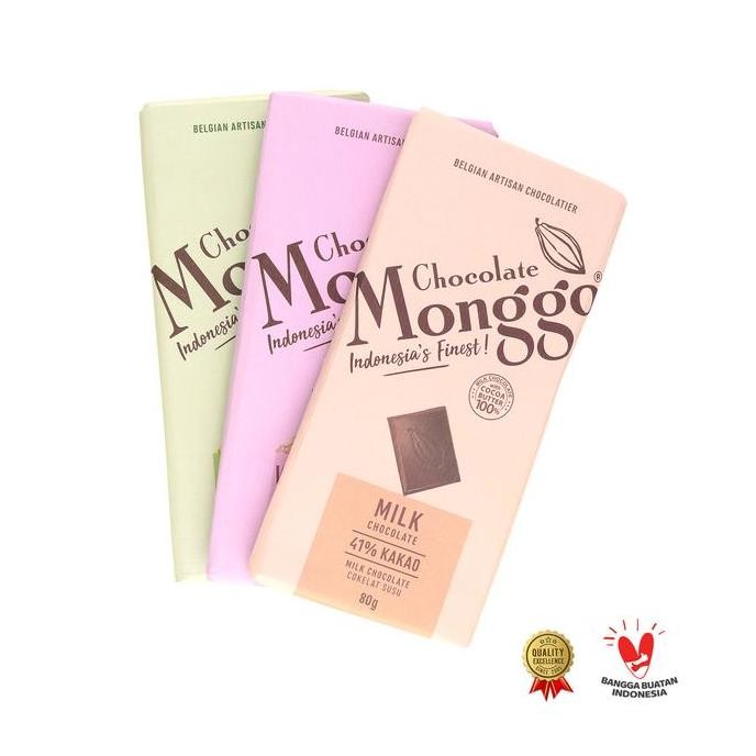 

Valentine Three Tablets Gift Wrapping 3X80Gr | Cokelat Monggo
