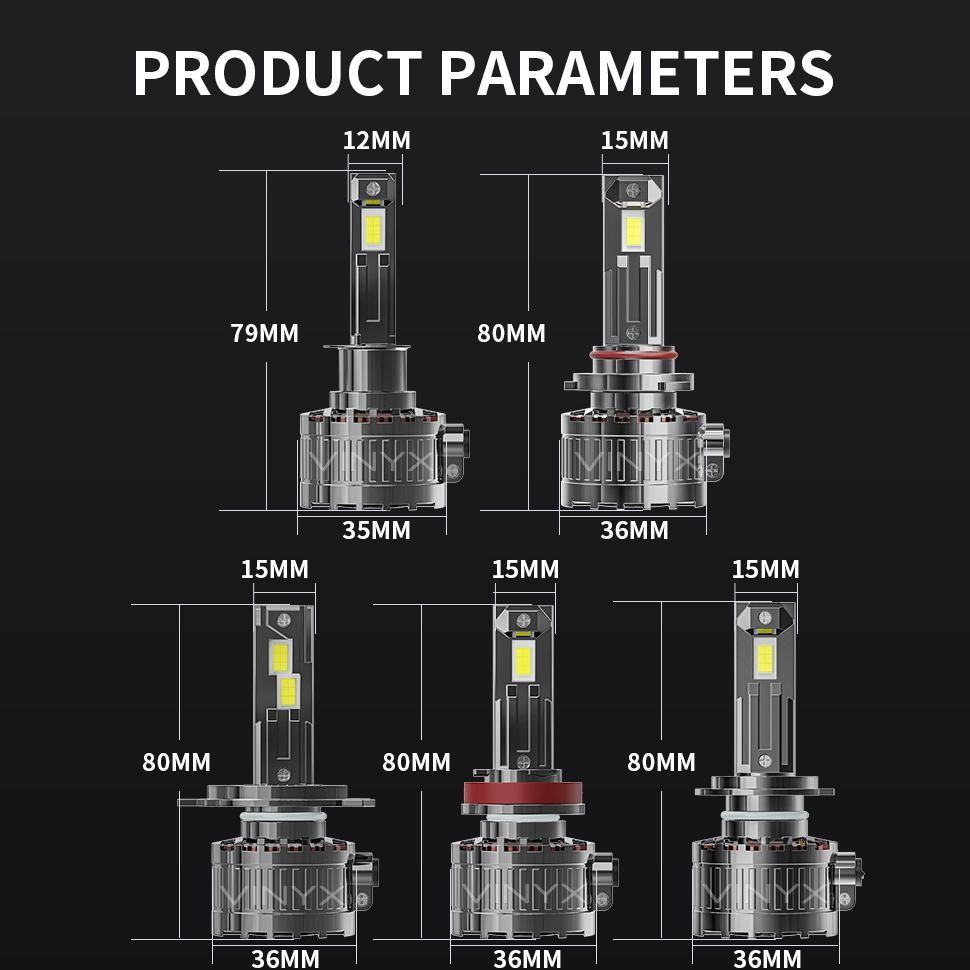 Lampu Utama Mobil LED Vinyx V5 Foglamp CSP 55 Watt 55W 55 W H1 H3 H4 H7 H11 HB3 HB4 Canbus Motor