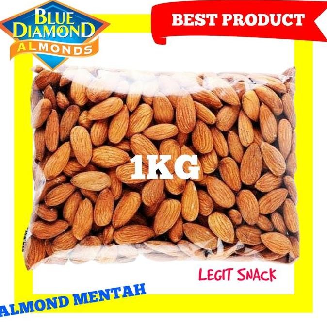 

1Kg Kacang Almond Mentah Kupas Utuh / Natural Raw Almon Blue Diamond