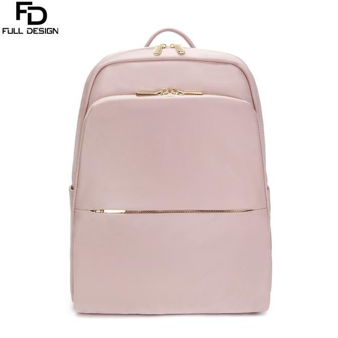 FULL DESIGN Kinsley Tas Ransel Wanita Tas Laptop Nylon Tahan air 14 inch Backpack Sekolah