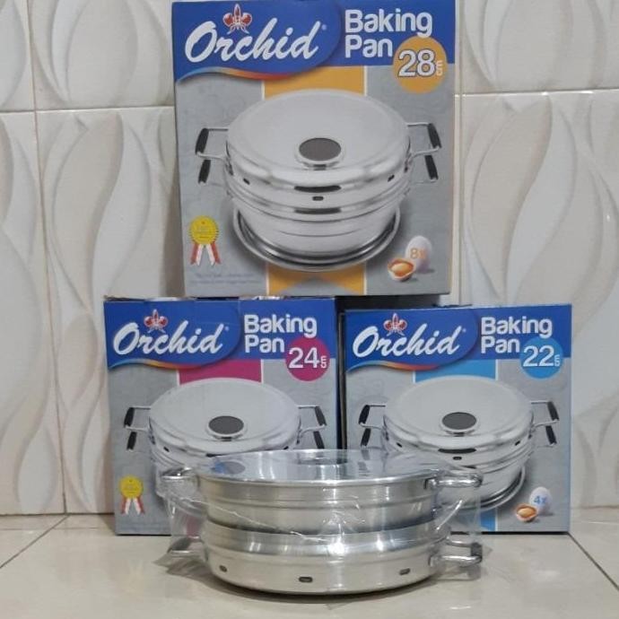 Baking Pan Orchid 24 Cm / Alat Panggang Kue Bolu / Cetakan Bolu