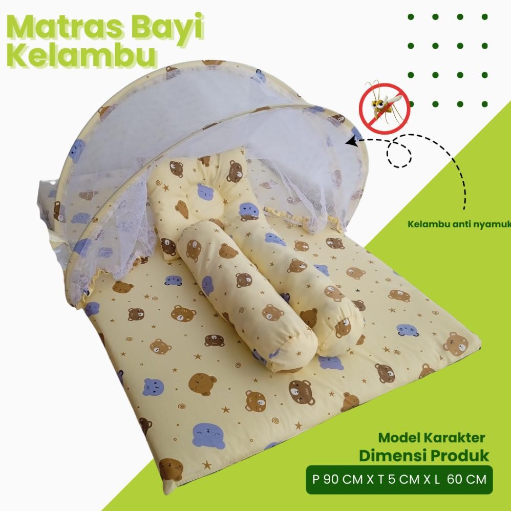 Kasur Matras Bayi Kelambu Kasur Matras Bayi Set Bantal Guling AST