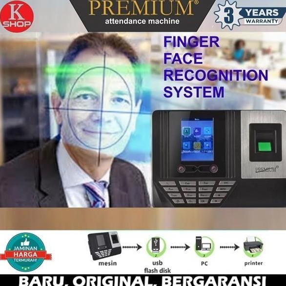Mesin Absen Wajah + Finger Print / Sidik Jari /