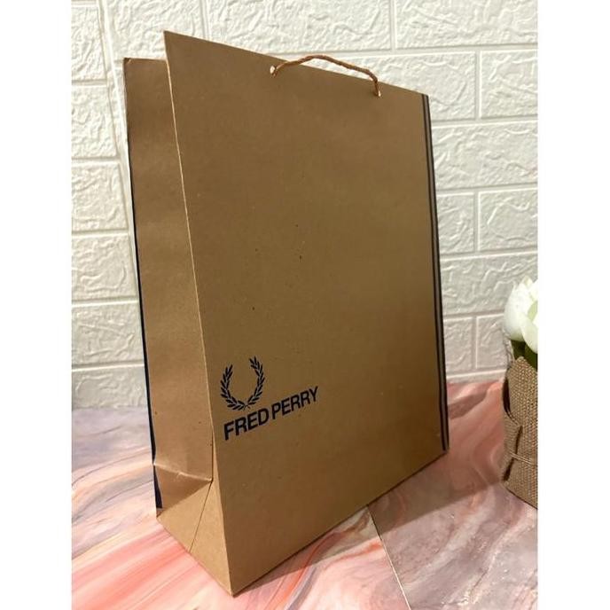 

ready stock Paper Bag FRED PERRY Pembungkus Kado