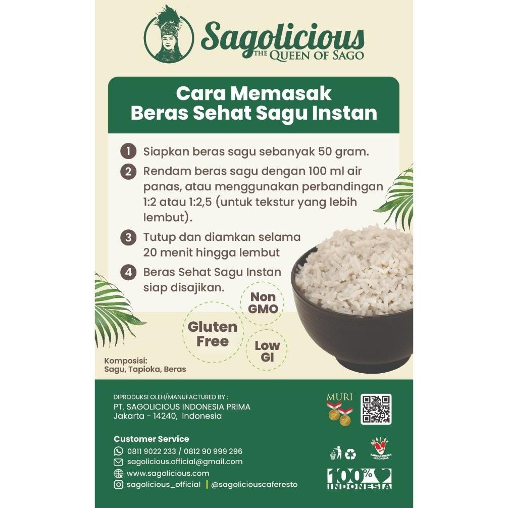 

ready Sagolicious Instant Rice Beras Sagu Instan Alami 500 Gr murah